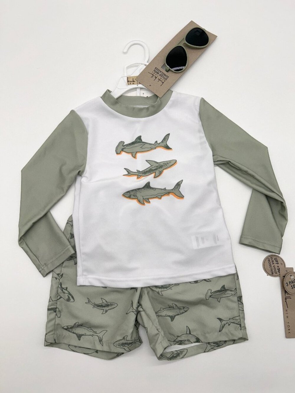 NWT Nicole Miller Boys 4T Swimset with Sunglasses